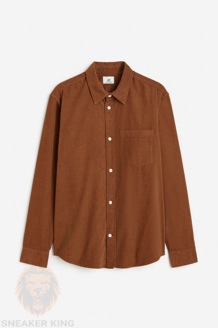 Сорочка H&M regular fit corduroy shirt 